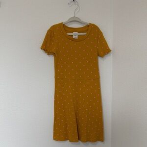 Arizona Jean Company Mustard and Pink Polka Dot Dress